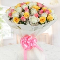 Charming Rose Variety Bouquet featuring an elegant mix of colorful roses, ideal for expressing love, appreciation, and celebrating special moments.