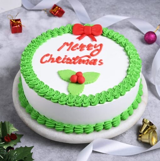 Christmas Joy Cake – a festive holiday cake with joyful decorations, ideal for adding sweetness and cheer to Christmas celebrations.