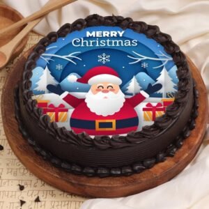 Christmas Memories Photo Cake – a personalized cake decorated with festive photos, perfect for celebrating cherished holiday memories with loved ones.