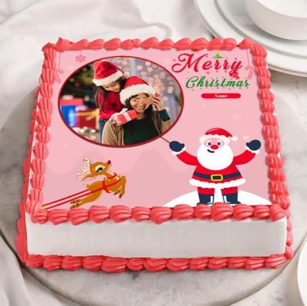 Christmas Picture Perfect Cake featuring stunning decorations and festive elements, perfect for holiday celebrations and family gatherings.