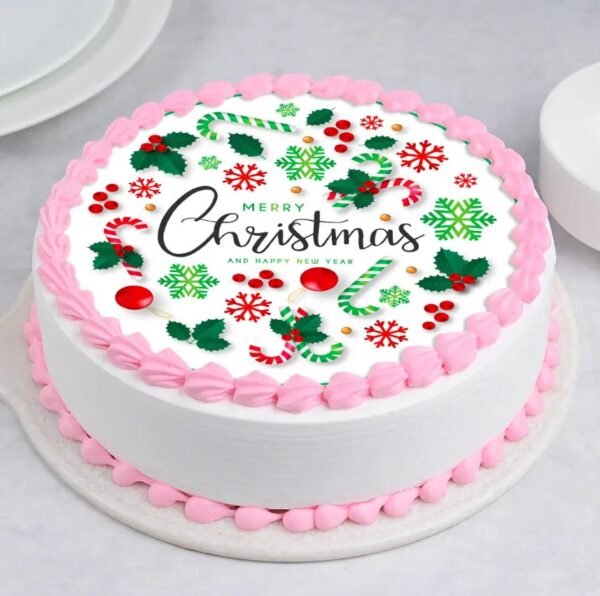 Christmas Snapshot Delight Cake featuring festive holiday designs and photo-inspired elements, ideal for seasonal celebrations and family gatherings.