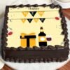 Countdown New Year Cake with festive clock and countdown design, ideal for a joyful New Year’s celebration.