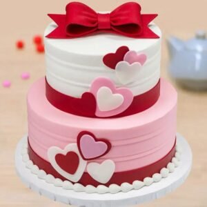 Double Delight Fondant Cake with two layers of fondant design, a perfect treat for celebrations and special occasions.