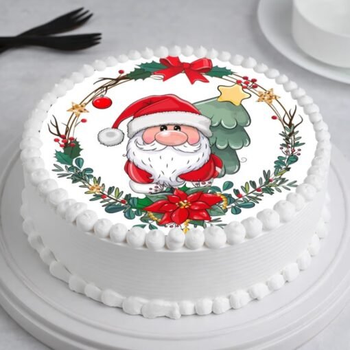 Enchanted Christmas Moment Cake with festive decorations, rich layers, and creamy frosting, perfect for adding magic to Christmas celebrations.