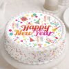 Fresh Start New Year Cake with a light, vibrant design and fresh ingredients, perfect for celebrating a joyful New Year.