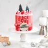 Glittering Christmas Cake – a festive cake with shimmering holiday decorations, perfect for bringing sparkle and cheer to Christmas celebrations.