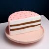 Luxurious Fondant Half Cake – an exquisite half cake with intricate fondant decorations, ideal for elegant celebrations and special occasions.