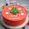 Merry Christmas Pineapple Cake featuring fresh pineapple layers and holiday decorations, perfect for adding a tropical touch to your Christmas celebrations.