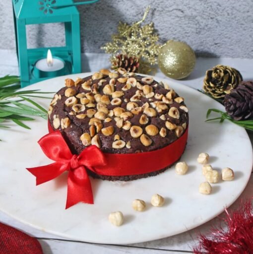 Nutty Power Dry Cake featuring a variety of nuts and a dense, flavorful texture, perfect for a healthy snack or dessert.