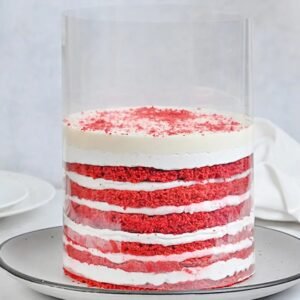 Red Velvet Pull Up Cake – a moist red velvet cake paired with a creative pull-up frosting design for unforgettable occasions.