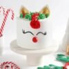 Rudolph’s Merry Cake with a cheerful reindeer design, festive decorations, and creamy layers, perfect for adding fun to Christmas celebrations.