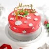 Snowy Christmas Flakes Cake decorated with delicate snowflake accents, featuring creamy layers perfect for festive holiday gatherings.