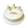 Snowy Winter Christmas Cake featuring snowy decorations, creamy layers, and festive holiday design, ideal for winter and Christmas celebrations.