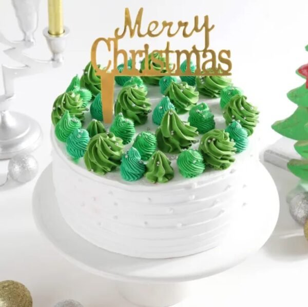 Swirling Christmas Tree Cake with a frosted swirling tree design, ideal for adding a festive touch to Christmas gatherings.