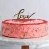 Velvet Romance Cake featuring smooth red velvet layers, creamy frosting, and a romantic design, perfect for special celebrations.