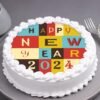 Vibrant Bliss New Year Cake with colorful decorations and festive flair, perfect for celebrating the New Year in style.