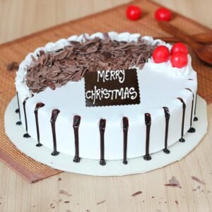 Xmas Duo Delight Cake featuring two festive layers in holiday flavors, perfect for Christmas celebrations and family gatherings.