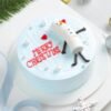 Xmas Snowman Treat Cake with a cute snowman decoration and festive layers, perfect for spreading holiday cheer and celebrations.