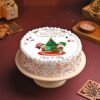 Whimsical Christmas Delight Cake featuring festive decorations and delightful flavors for a magical holiday treat.