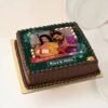 Christmas Charm Photo Cake with personalized photo and festive decorations, perfect for holiday celebrations and gatherings.