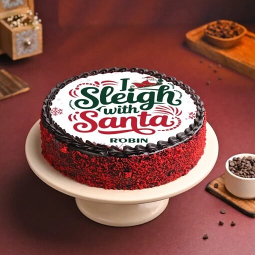 Festive Christmas Celebration Cake with decorations and rich flavors, perfect for holiday celebrations and gatherings.