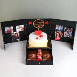 Elegant Anniversary Delight Surprise Box with luxurious desserts and hidden treasures, designed to make anniversaries truly memorable.