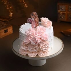 Serenity Women’s Day Cake, featuring delicate floral designs and soft pastel hues, symbolizing peace and elegance for Women's Day.