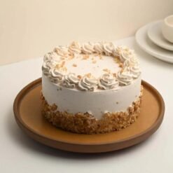 Luscious Caramel Butterscotch Cake with layers of caramel and creamy butterscotch frosting, offering a rich and indulgent dessert experience.