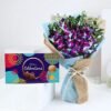 Orchid Bliss & Chocolate Symphony combo with vibrant orchids and a selection of fine chocolates, perfect for gifting on special occasions.