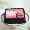 Creamy Barbie Poster Cake with a vibrant Barbie design and smooth frosting, ideal for birthdays and Barbie-themed parties.