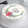 Flowery New Year Cake with vibrant floral decorations, offering a festive and colorful dessert for New Year celebrations.