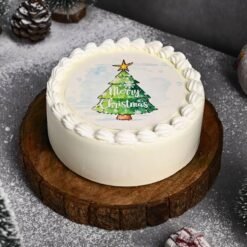 Christmas Tree Decadence Cake with a beautifully decorated tree design, draped in festive icing and adorned with seasonal accents, bringing holiday magic to your table.