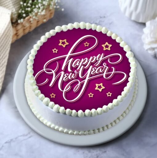 Purple Haze New Year Cake, a stunning cake with rich purple hues and elegant decorations, perfect for celebrating the New Year in style.