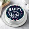 Vibrant New Year Cake, a lively and colorful cake adorned with bright decorations, perfect for celebrating the New Year with flair and flavor.