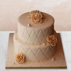 Elegant Timeless Wedding Tier Cake with intricate floral details, ideal for a dreamy wedding celebration.