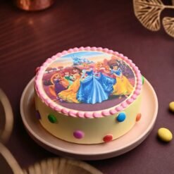 Royal Disney Princess Cake adorned with elegant details and princess-themed decorations.