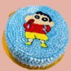 A fun and colorful Blue Shinchan Cake featuring Shinchan in a playful design, perfect for birthdays.