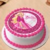 Magical Barbie Cake with whimsical design and creamy frosting, perfect for a Barbie-themed birthday or celebration.