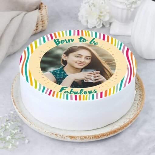 Women’s Pride Photo Cake with a personalized photo design, perfect for celebrating and honoring the women who inspire and empower us.