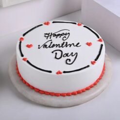 Delicious Valentine's Day pineapple cake adorned with love-themed decorations and a tropical twist.