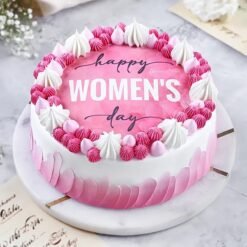 Vanilla Joy Women’s Day Cake with a light, flavorful vanilla base, designed to celebrate and honor the women who make a difference.