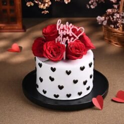 Choco Vanilla Roses Cake with delicate rose frosting and a rich chocolate-vanilla combination.