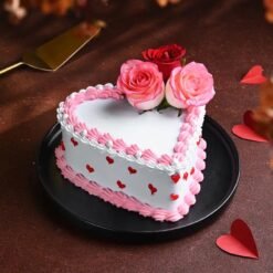 Love Affair Valentine Cake with elegant heart-shaped design and romantic decorations.